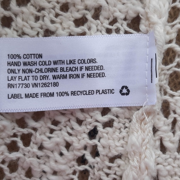 Mossimo Open Knit Fringe Trim Cardigan Sweater S - Picture 6 of 6